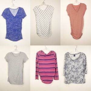 6 Maternity Shirt Bundle XS-L